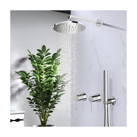 Fournisseur d'usine Ensemble de mélangeur de douche de pluie de bain thermostatique mural de salle de bain Offre Spéciale Système de valve de douche en cuivre dissimulé