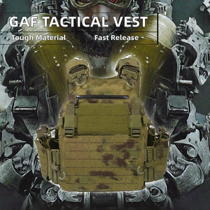 Gilet tattico di alta qualità 1000D Nylon peso tattico M81 Woodland leggero giubbotto di armatura tattica con sistema di Molle - Product Image 3
