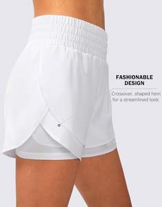 Pantalones Cortos Deportivos de 2 Capas para Mujer, Shorts de Ajuste Rápido, Secado, Gimnasio, Yoga - Product Image 5