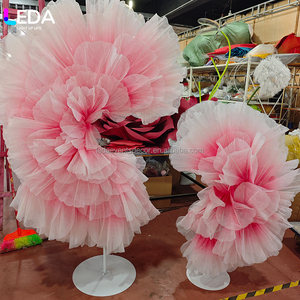 Bunga Organza Raksasa Buatan Tangan LEDA untuk Dekorasi Panggung Hotel Pernikahan, Instalasi Seni Pernikahan yang Menawan - Product Image 4
