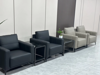 Sofá Esquinero Individual Moderno de Piel Sintética, Diseño Contemporáneo de Alta Calidad para Apartamentos, Hoteles, Hospitales y Villas