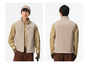 Vente en gros de manteaux sans manches en polaire Polartec grande taille pour hommes imperméables et coupe-vent pour le printemps - Product Image 2