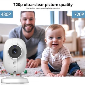 Moniteur <span class=keywords><strong>Bébé</strong></span> 720p avec Caméra, Surveillance Intelligente <span class=keywords><strong>de</strong></span> la Température, Enregistrement Vidéo en Boucle, Communication Bidirectionnelle, Cadeau <span class=keywords><strong>de</strong></span> Noël – Vente Directe Usine - Product Image 1