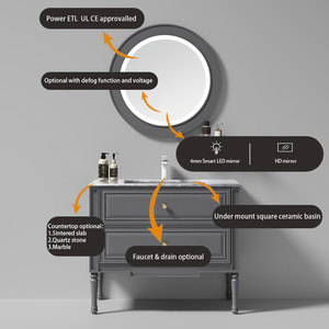 <span class=keywords><strong>Mueble</strong></span> de baño de lujo con espejo LED y precio al por mayor de alta calidad, <span class=keywords><strong>lavabo</strong></span> individual de <span class=keywords><strong>estilo</strong></span> americano moderno, <span class=keywords><strong>mueble</strong></span> de baño - Product Image 3