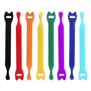 Wholesale 12x250mm Green Back-to-back Nylon Hook And Loop Cable Ties <strong>Organize</strong> Storage Straps For Home Office Classroom Fastener - Product Image 3