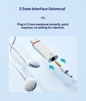 Adaptador de Audio de 3.5mm a Tipo-C, Decodificador Digital, Convertidor de Conector para Auriculares Modelo A para Escuchar Música, Compatible con iPhone Serie 15