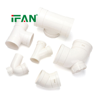 Raccords d'égout en PVC UPVC IFAN 50-160 mm, connecteurs de tuyaux de drainage blancs pour la plomberie