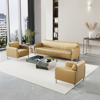 Ensemble de canapés modulaires en cuir modernes KD pour la réception, les bureaux, les halls d'hôtel et les salles d'attente