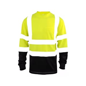 Camiseta DE SEGURIDAD reflectante de manga larga para hombre Ropa de trabajo de construcción brillante con alta visibilidad - Product Image 4