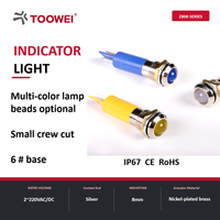 TOOWEI 2.4~220VAC/DC 8 mm Voyant lumineux LED pour panneau de commande d'instrumentation