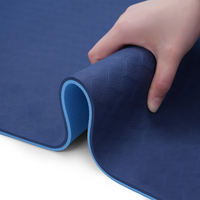 Esterilla de Yoga Tpe de doble cara, esterilla de ejercicio de gimnasio de 6mm, esterilla de Fitness antideslizante duradera para Yoga