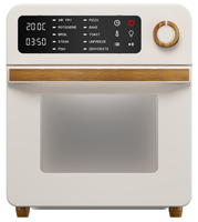 Four à friture sans air carré moderne 15L à 3 niveaux 1700W avec écran tactile, vitesse de ventilateur réglable, lumière intérieure, certifié ETL CE CB pour usage domestique