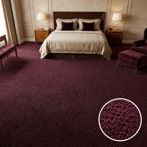 Alfombra de Pared a Pared para Hotel, Colores Sólidos, Felpa, Tufted, Rectangular, Sintética, Acolchada, Estilo Clásico para Dormitorio - Product Image 1