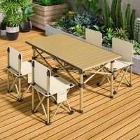 Simplicité haute qualité personnalisation Offre Spéciale extérieur en acier au carbone cour jardin pique-nique parc table de Camping pliante