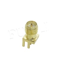 Conector de montaje en PCB hembra RP-SMA DC-11GHz, conector coaxial RF chapado en oro para módulos inalámbricos y comunicación