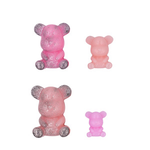 Molde de silicona con forma de oso sentado para hacer joyas DIY, herramientas de manualidades, suministros de adornos de réplica de forma irregular blanca - Product Image 2