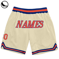 Short de Basket-ball Homme à Marque Blanche Rétro en Maille Personnalisé Long Vente en Gros Vierge Athlétique Brodé Vintage en Côtelé