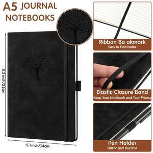 Custom A5 PU Leather Hardcover <b>Notebook</b> Journal with Thermal Binding 100 Sheets and Gift Option - Product Image 2