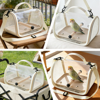 Cage à oiseaux portable pour perroquet avec fermeture éclair, grande cage à perroquet portable essentielle, légère et respirante