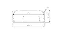 Boîtier de commande en aluminium extrudé sur mesure 110x64x25mm, dissipateur thermique anodisé noir, boîtier d'instrument électronique pour PCB, IP54, léger