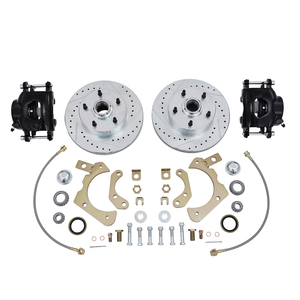 Kit de conversion de frein à disque avant de 11 pouces, étrier noir, compatible avec les voitures Chevy de 1955 à 1958, Impala <span class=keywords><strong>Bel</strong></span> <span class=keywords><strong>Air</strong></span>, pièces pour rod street de taille standard - Product Image 1