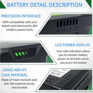 그린웍스 프로 80볼트 전동 공구 배터리 호환 교체 배터리 80V 6Ah (GBA80400 GBA80200 GBA80500 GBA80250) - Product Image 5