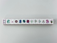 En stock : 160 tuiles de Mahjong américain avec tapis en néoprène à motif de feuilles tropicales vert, acrylique gravé 4 couches, prêt à être expédié