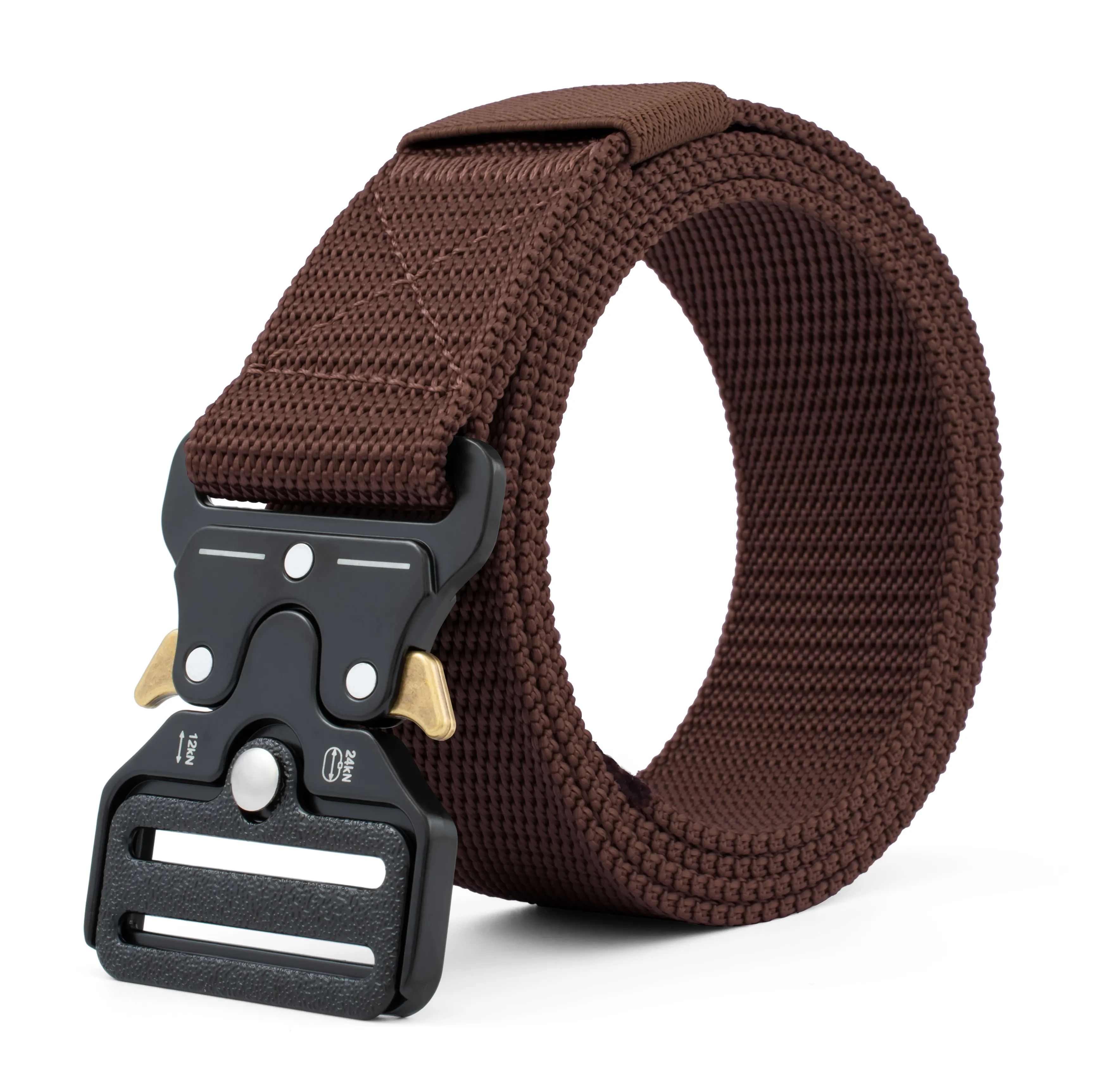 Custom High quality alloy buckle customized nylon outdoor security waist tactical fabric belt