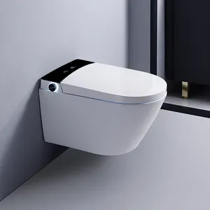 Luxus moderne sparen Energie beheizte Sitz Keramik Toiletten intelligente Wand hing intelligente Toilette