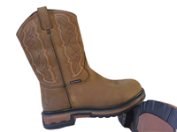 Bottes de cow-boy imperméables à embout d'acier, chaussures de sécurité industrielles pour hommes, chaussures de travail de protection EH, bottes de travail de construction, bottes western