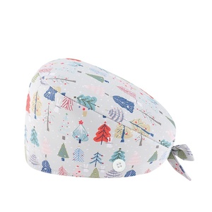 Cappelli Chirurgici Stampati in Raso Foderato alla Moda, Berretti Medici Traspiranti per Infermieri, Uomini e Donne, Uniformi Ospedaliere - Product Image 4