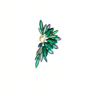 Orecchini a Perno Geometrici a Forma di Ala di Piuma per Donna, Gioielli Colorati alla Moda - Product Image 1