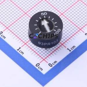 Resistencia Ajustable/Potenciómetro 93PR-1-103, Componente de Orificio Pasante (THT), Resistencia de 10kOhm, 10%, 500mW - Product Image 1