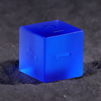 Jeu de dés K9 en verre givré bleu cristal DND fait à la main D6 D20 D12 polyédrique DND RPG pour cadeau de jeu de table 1 pièce