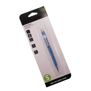 قلم رصاص ملون ميكانيكي ذو جودة عالية مصنوع من البلاستيك حسب الطلب قلم رصاص يعمل بالدفع للأطفال والطلاب والبالغين