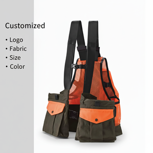 Gilet de <span class=keywords><strong>chasse</strong></span> en toile cirée pour la pêche à la mouche, multi-poches, sans manches - Product Image 1