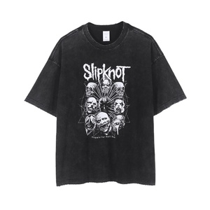 Sublimation Vintage T-shirt Custom Enzyme Wash Custom Printed Faded Tshirt - Product Image 1