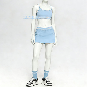 Vêtements de sport pour femmes, vêtements de fitness, tenue de sport 2 pièces, veste de sport douce, jupe de <span class=keywords><strong>tennis</strong></span> 2 en 1 pour filles, ALOHA - Product Image 3