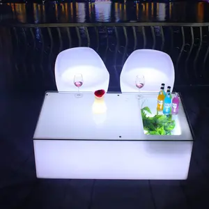 Table de tennis pour Bar à Led, meuble avec seau à glace