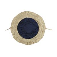 Pochette ronde à cordon en satin imprimé soie avec logo personnalisé mignon sac cosmétique stockage paresseux organisateur de petits articles
