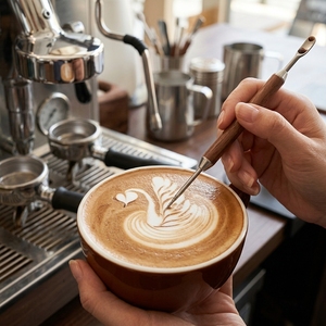 Pluma Profesional para Latte Art <span class=keywords><strong>de</strong></span> Barista, Aguja <span class=keywords><strong>de</strong></span> Doble Punta para Tallar <span class=keywords><strong>Café</strong></span>, Acero Inoxidable, Herramienta para Decorar <span class=keywords><strong>Café</strong></span> y Crear Patrones con Espuma <span class=keywords><strong>de</strong></span> Leche - Product Image 6
