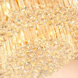 High Quality Nordic Decorative Modern Led Ceiling Pendant Light Luxury Lights Hotel Chandeliers Ceiling Crystal Set