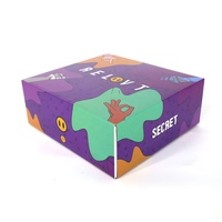 Boîte d'emballage en carton ondulé à deux pièces avec couvercle et base imprimés sur mesure, avec logo pour produits et cadeaux