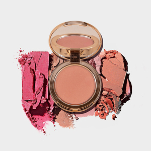 Commercio <span class=keywords><strong>all</strong></span>'ingrosso di alta qualità Logo personalizzato cosmetici viso guancia fard trucco rosa <span class=keywords><strong>oro</strong></span> viso compatto in polvere arrossire per la pelle nera - Product Image 3