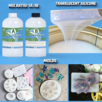 Silikonformen-Set Flüssiges Silikon für Formenbau Silikonkautschuk zum Gießen von Harz/Schmuck/Kerzen/Beton/Gips
