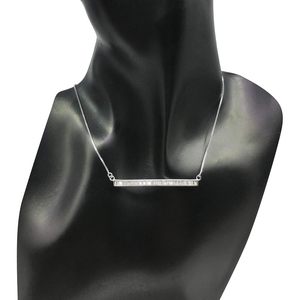 Baguette Cut White Diamond Pendant Necklace 925 Sterling Silver Rhodium Plated 0.59 Cttw G Color Trendy Women's Everyday Wear - Product Image 3