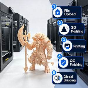 Service d'impression 3D sur mesure de modèles multi-matériaux, figurines, bustes, jouets, pièces en PLA, PETG, ABS, nylon, TPU, OEM - Product Image 2