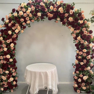 M-UFA012 de haute qualité blanc vert arc fleur fleurs artificielles arc mariage fleur arc toile de fond pour l'organisation d'événements - Product Image 4