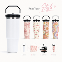 Vendita Diretta dalla Fabbrica: Tumbler Isolato Sottovuoto in Acciaio Inox da 30oz, Doppia Parete, Senza BPA, Antigoccia, con Cannuccia Ribaltabile
