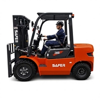 Forklift Diesel 3 Ton 5 Ton Mesin Jepang 4wd untuk Medan Berat Montacargas Respon Cepat Tinggi Angkat 3m 4.5m 6m Penggunaan Industri